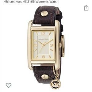 Michael Kors Leather and Gold Watch style MK2166